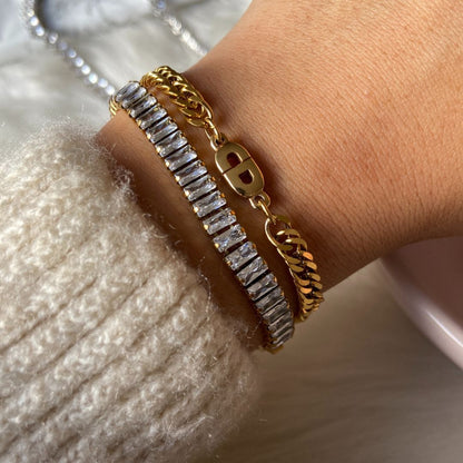 Authentic CD Dior pendant- Reworked Bracelet