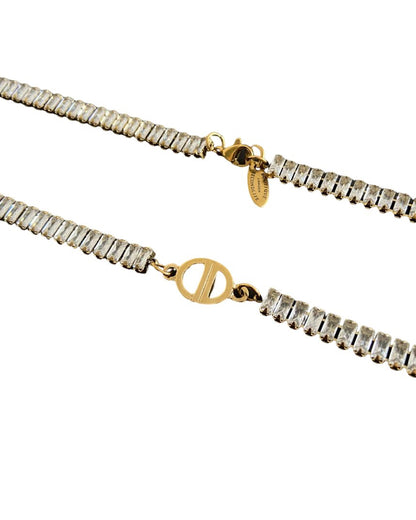 Authentic Dior CD Pendant- Diamante Chain Reworked Choker