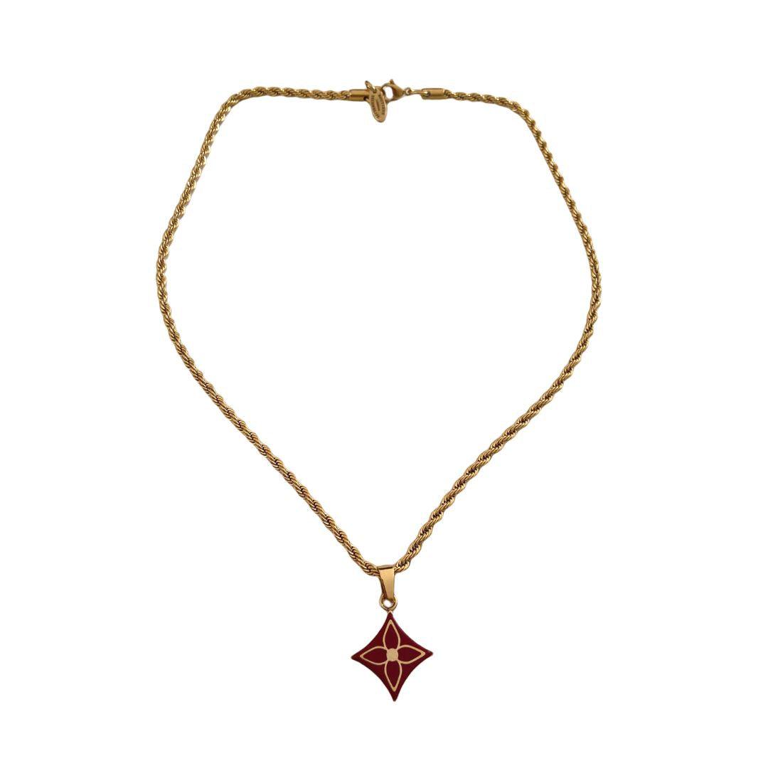 Authentic Louis Vuitton Pendant Red- Necklace - Boutique SecondLife