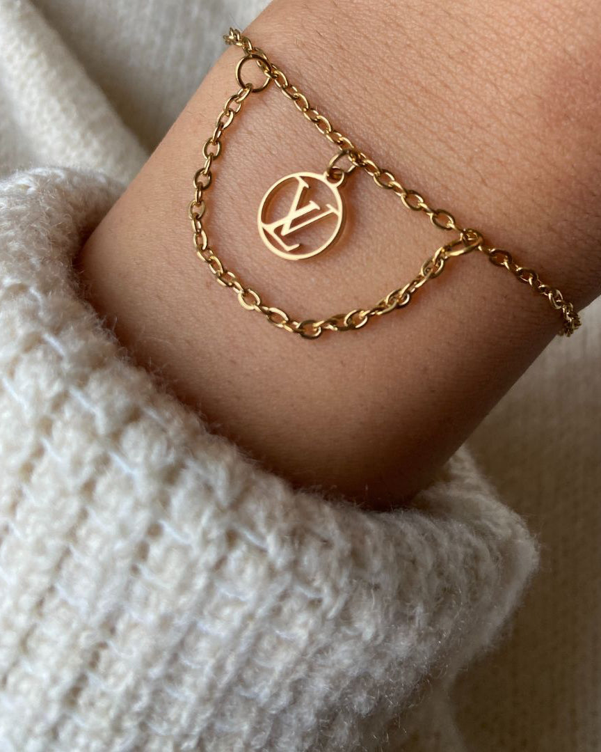 Authentic Louis Vuitton Blooming Pendant Reworked Bracelet
