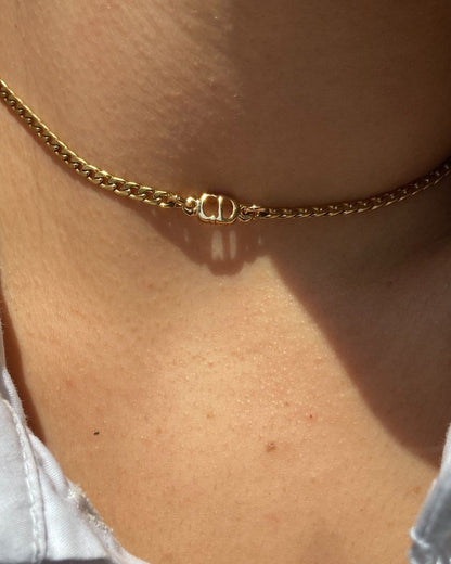 Mini CD Dior pendant- Reworked Choker