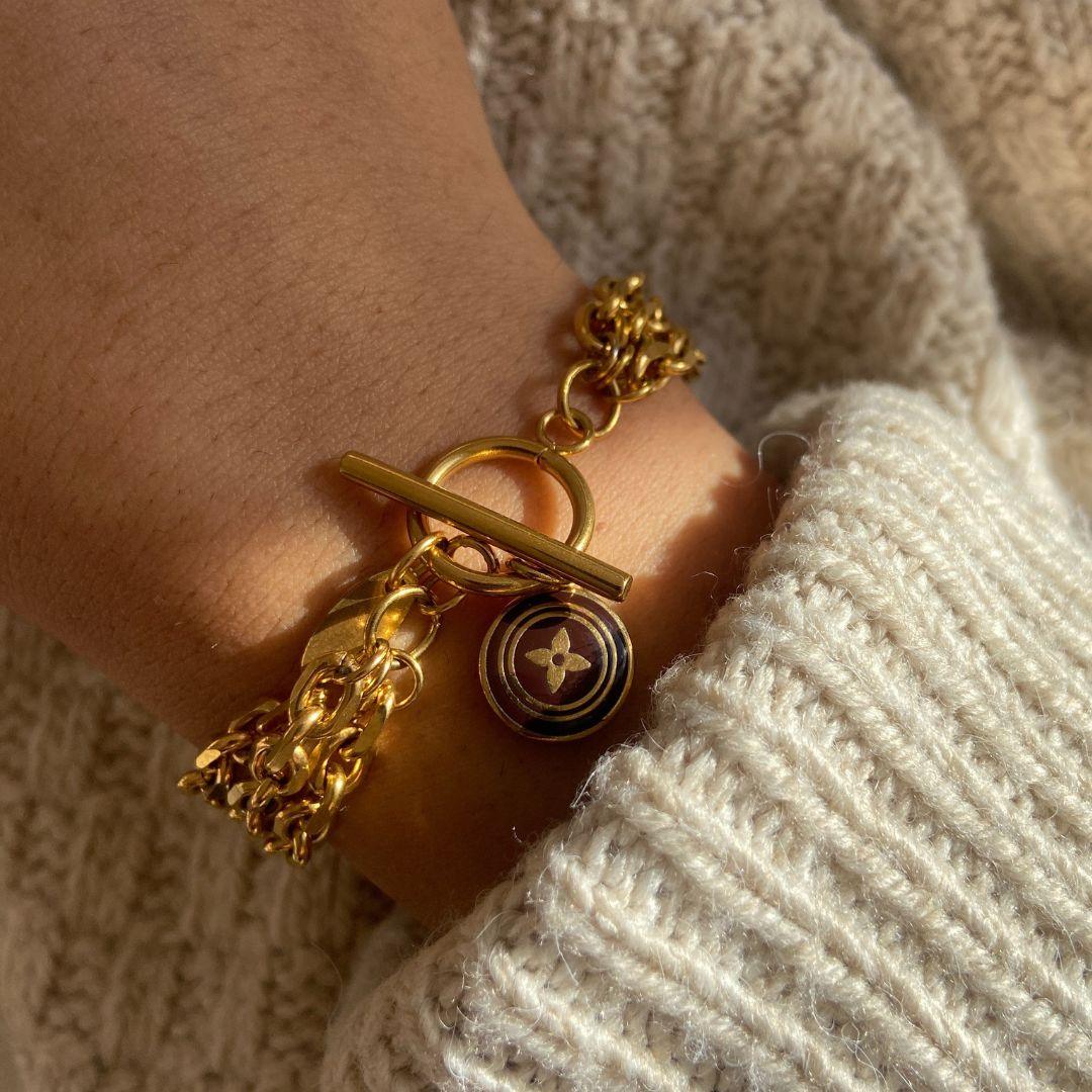 Authentic Louis Vuitton Pendant - Repurposed Bracelet - Boutique SecondLife