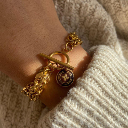 Authentic Louis Vuitton Pendant - Repurposed Bracelet - Boutique SecondLife