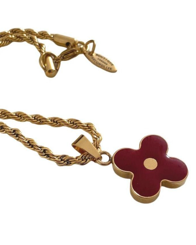 Authentic Louis Vuitton Pendant Red-  Necklace - Boutique SecondLife