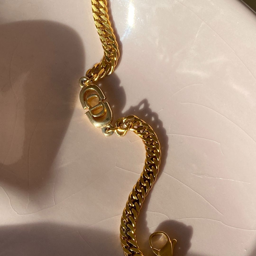 Authentic CD Dior pendant- Reworked Bracelet