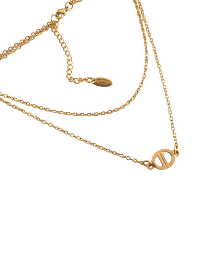 Authentic Dior CD Pendant- Double Chain Reworked Choker