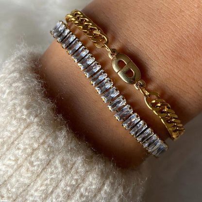 Authentic CD Dior pendant- Reworked Bracelet