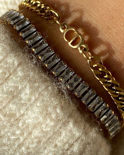 Authentic CD Mini Dior pendant- Reworked Bracelet