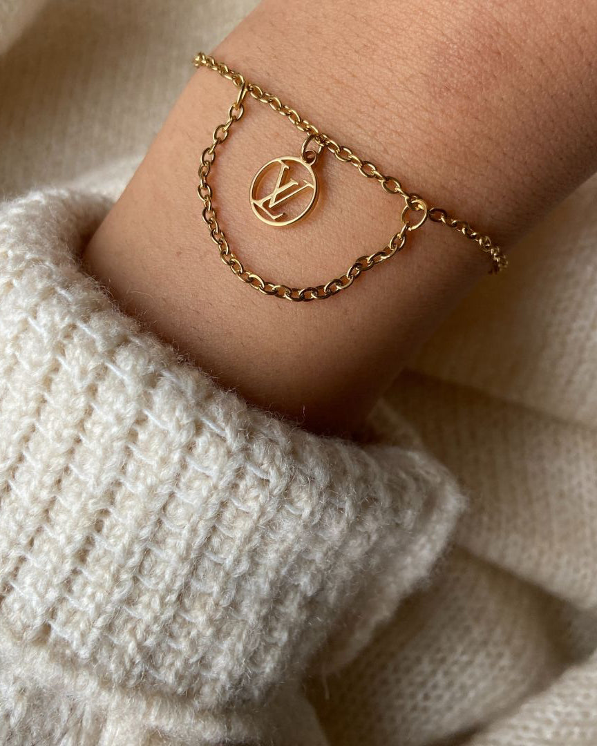Authentic Louis Vuitton Blooming Pendant Reworked Bracelet
