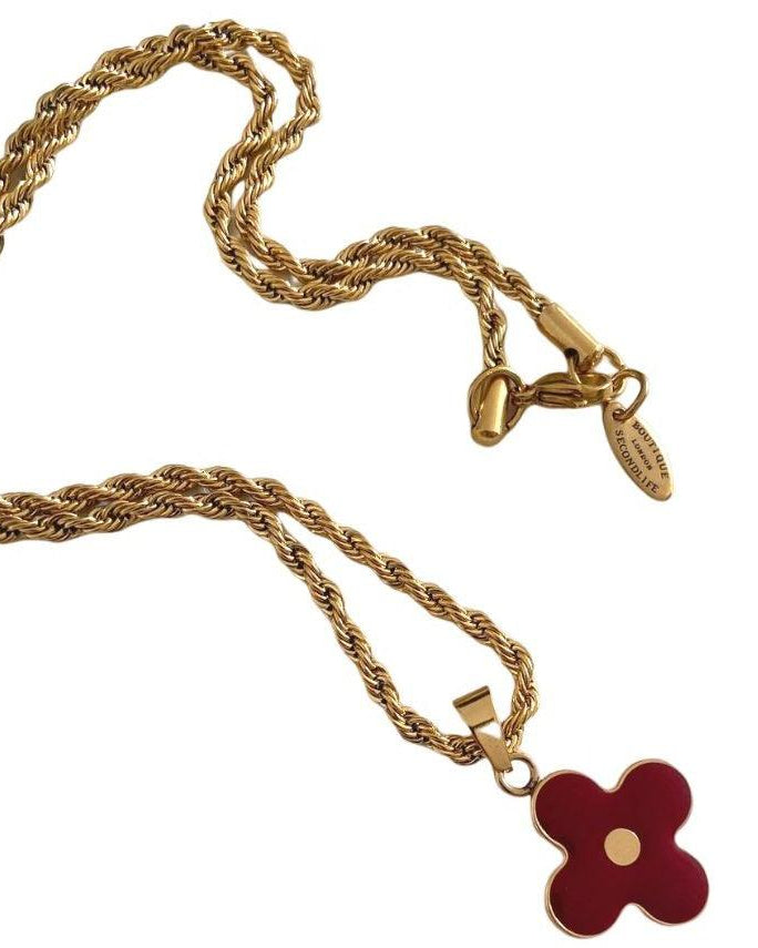 Authentic Louis Vuitton Pendant Red-  Necklace - Boutique SecondLife