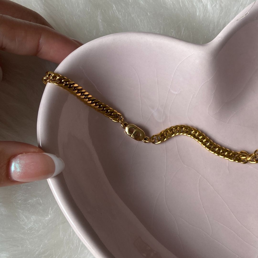Authentic CD Dior pendant- Reworked Bracelet