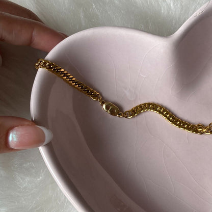 Authentic CD Dior pendant- Reworked Bracelet