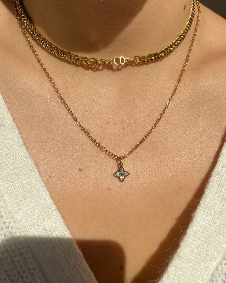 Authentic Dior CD Pendant- Reworked Choker