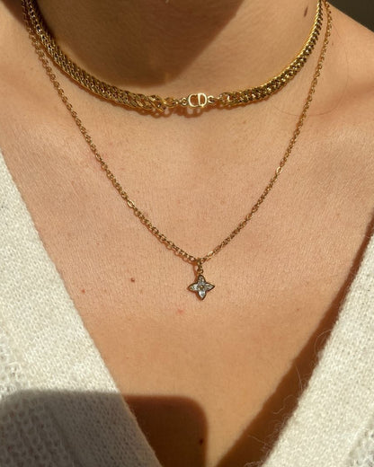 Authentic Dior CD Pendant- Reworked Choker