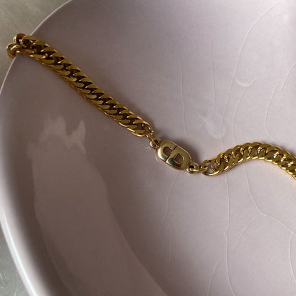 Authentic CD Dior pendant- Reworked Bracelet