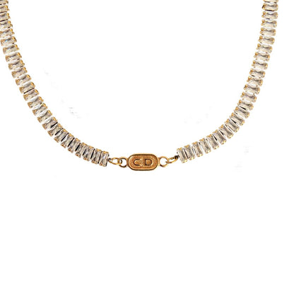 Authentic Dior CD Oval Pendant- Reworked Diamante Choker