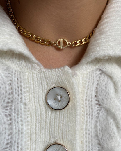 Authentic Dior CD Pendant- Cuban Chain Reworked Choker