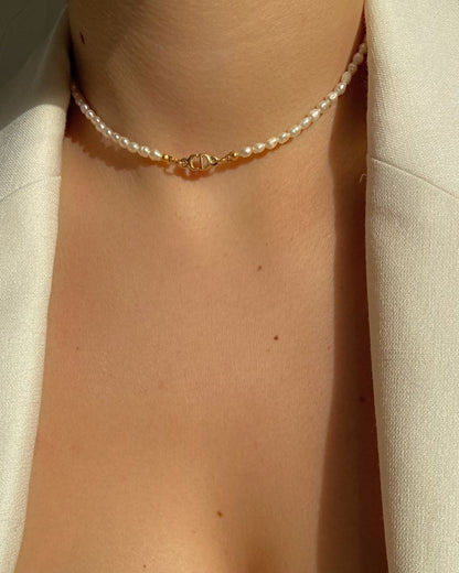 Authentic Mini CD Pearls Dior pendant -Repurposed Pearls Choker
