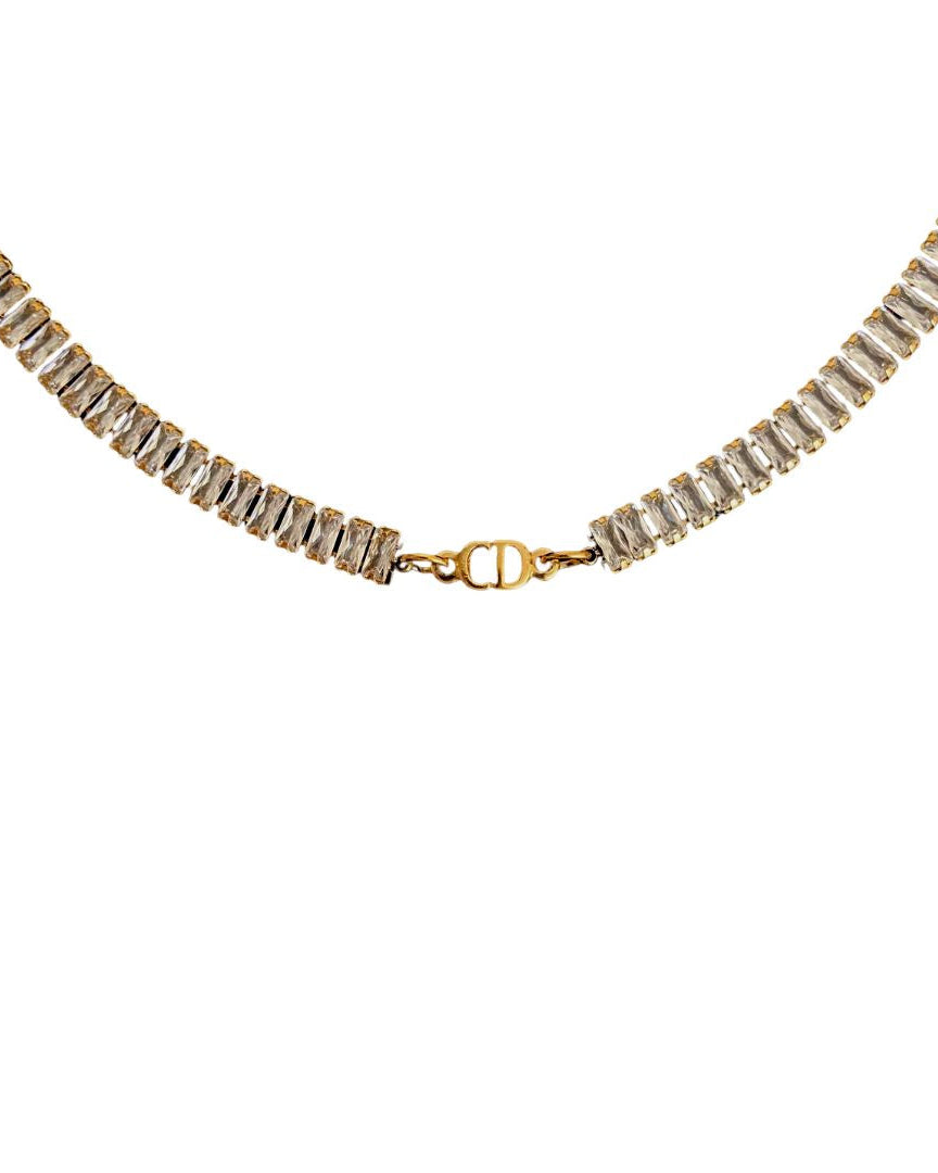 Authentic Dior CD initials Pendant- Reworked Diamante Choker