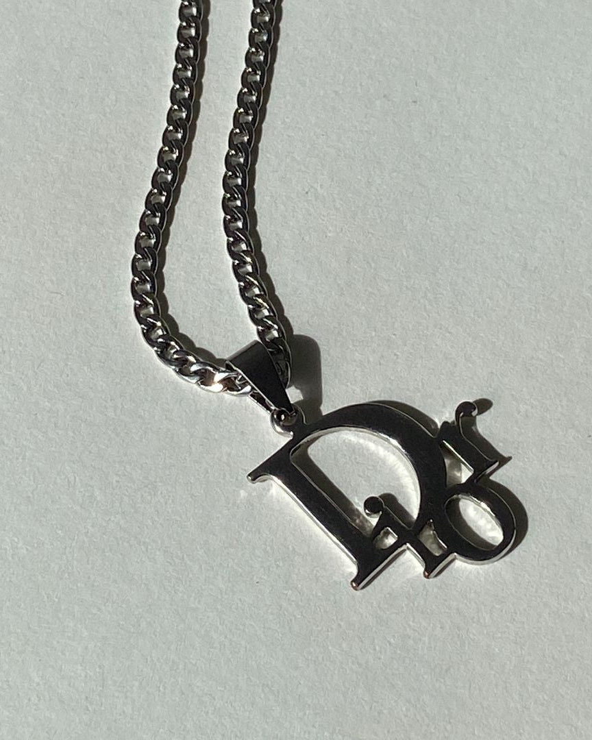 Authentic Dior Galliano Logo Pendant- Reworked Necklace