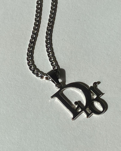 Authentic Dior Galliano Logo Pendant- Reworked Necklace