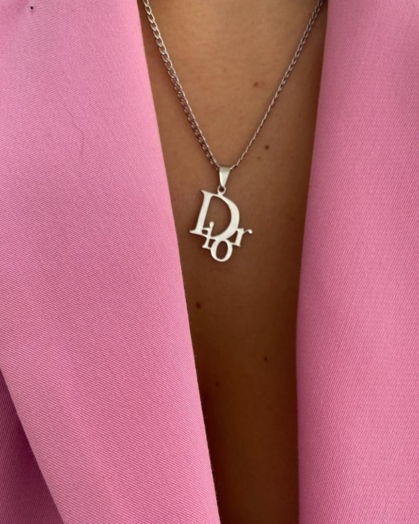 Authentic Dior Galliano Logo Pendant- Reworked Necklace