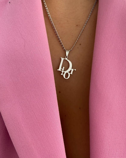 Authentic Dior Galliano Logo Pendant- Reworked Necklace