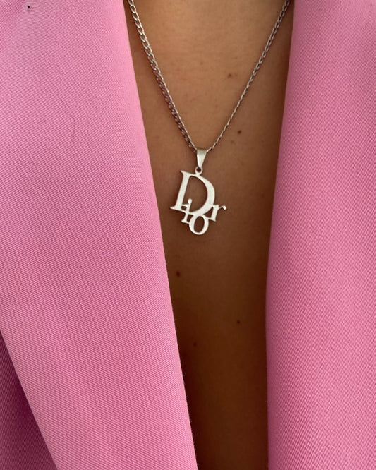 Authentic Dior Galliano Logo Pendant- Reworked Necklace