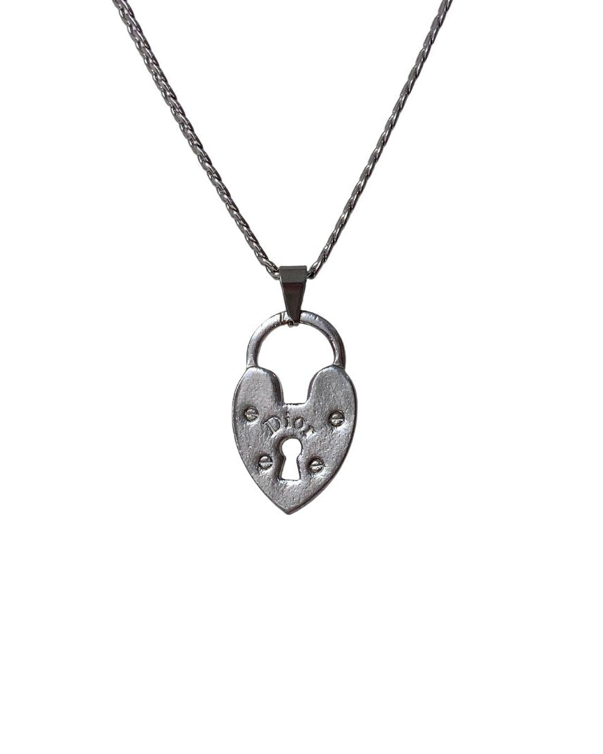 Authentic Dior Logo Heart Pendant- Reworked Necklace
