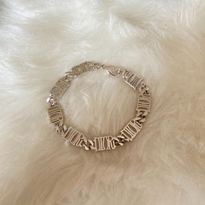 Authentic Dior pendant - Repurposed Silver Bracelet