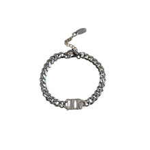 Load image into Gallery viewer, Authentic Dior pendant - Repurposed Silver Bracelet