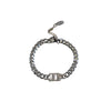 Authentic Dior pendant - Repurposed Silver Bracelet