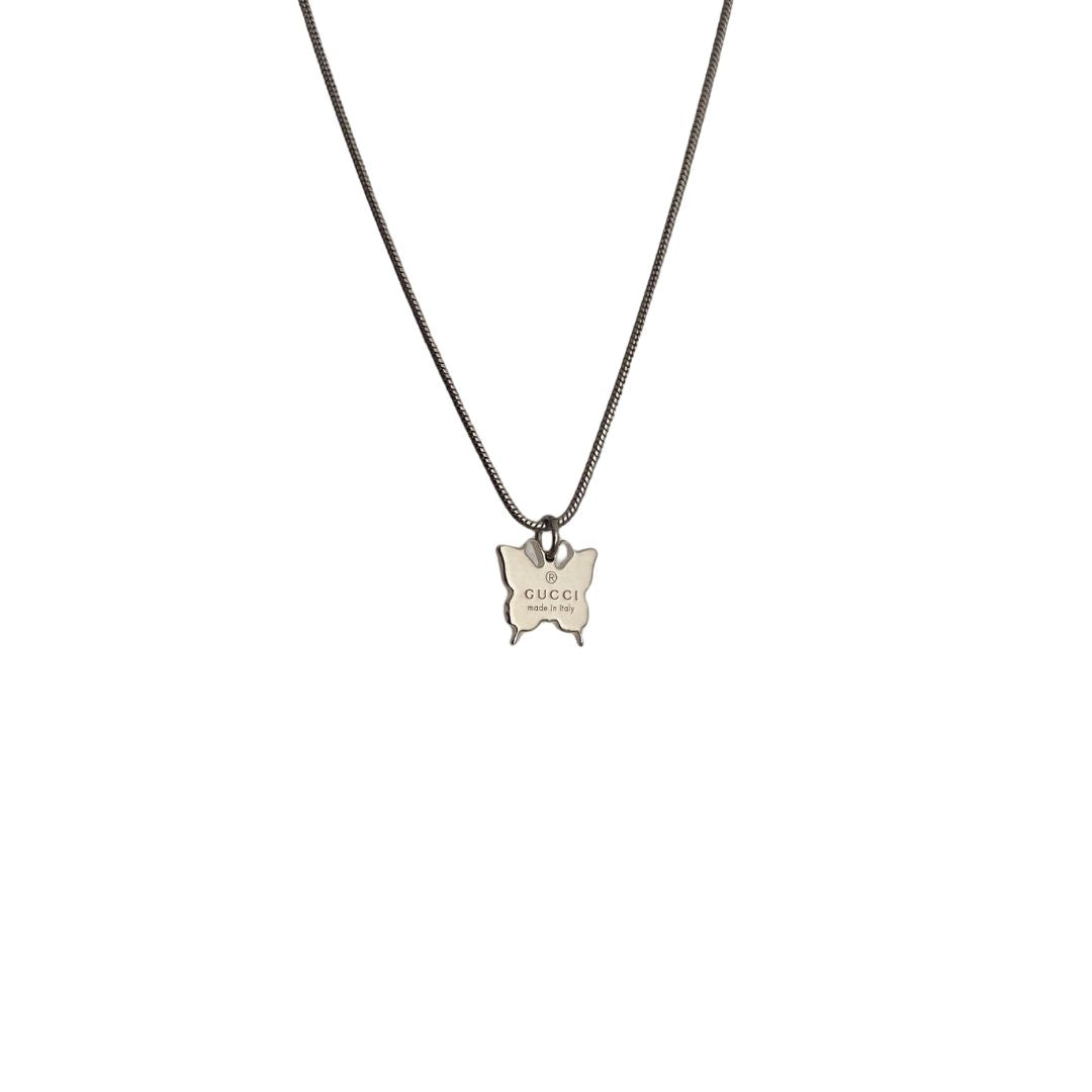 Authentic Gucci Pendant butterfly Repurposed Necklace