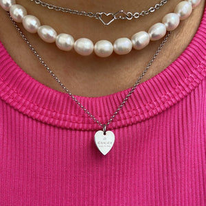 Authentic Gucci Pendant Small Heart Repurposed Necklace