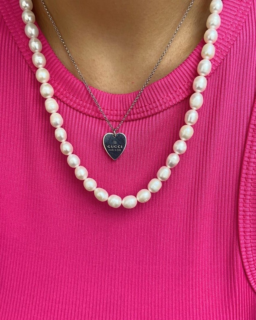 Authentic Gucci Pendant Medium heart Repurposed Necklace
