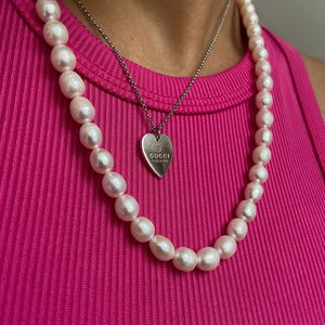 Authentic Gucci Pendant Medium heart Repurposed Necklace
