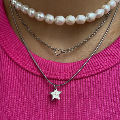 Authentic Gucci Pendant Start Repurposed Necklace