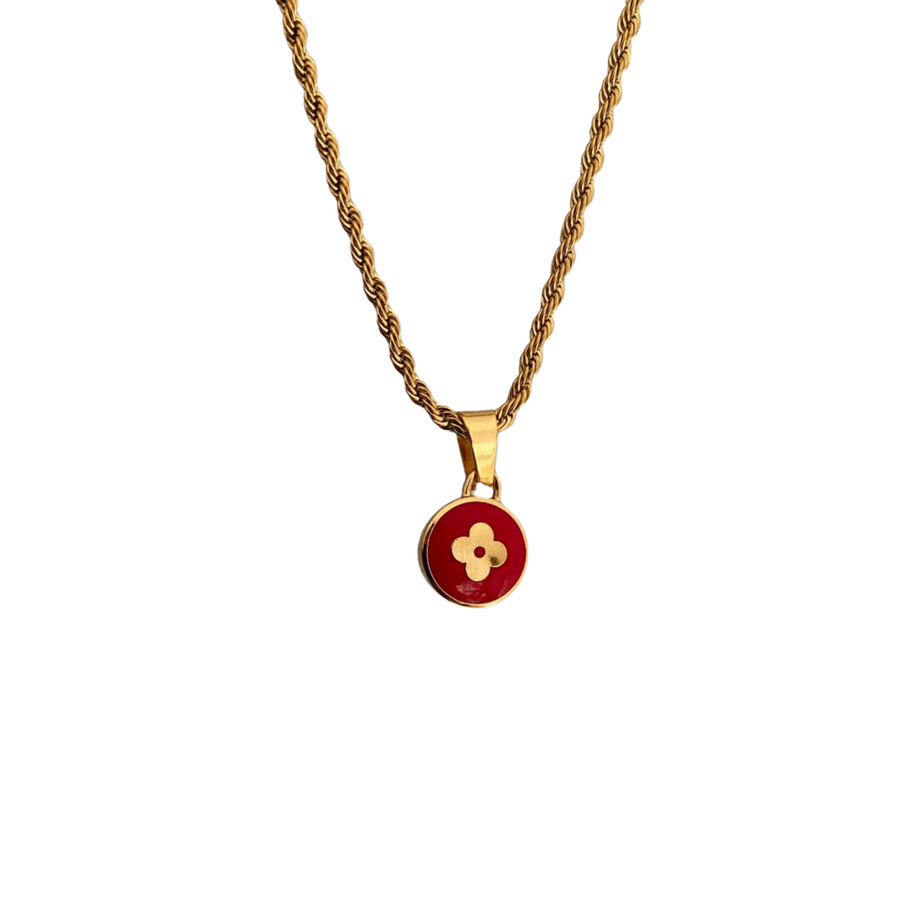 Authentic Louis Vuitton Red Pendant Pastilles Roses- Repurposed Neckla –  Boutique SecondLife