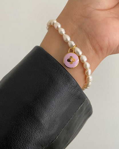 Authentic Louis Vuitton Pastilles  Pendant- Pearls Bracelet