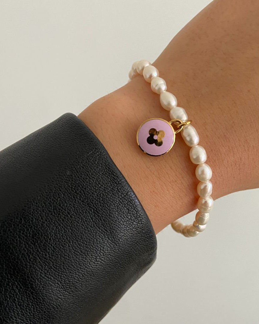 Authentic Louis Vuitton Pastilles  Pendant- Pearls Bracelet