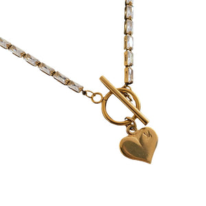 Authentic Louis Vuitton Pendant Heart  Reworked Necklace