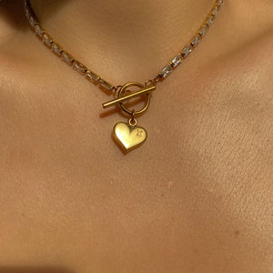 Authentic Louis Vuitton Pendant Heart  Reworked Necklace