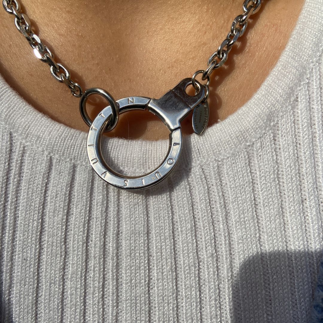 Authentic Louis Vuitton Round Clasp- Reworked Necklace