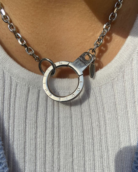 Authentic Louis Vuitton Round Clasp- Reworked Necklace