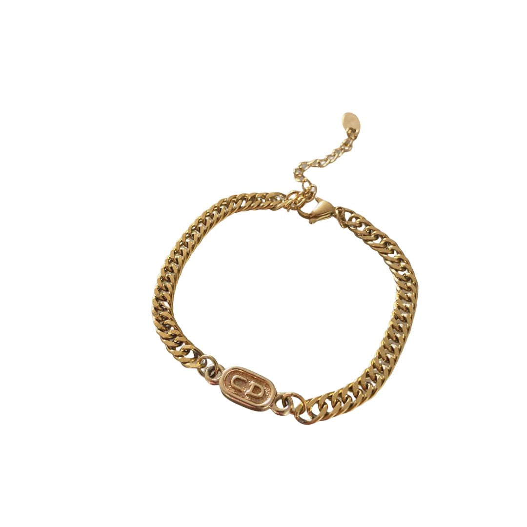Authentic Mini Dior pendant- Reworked Bracelet