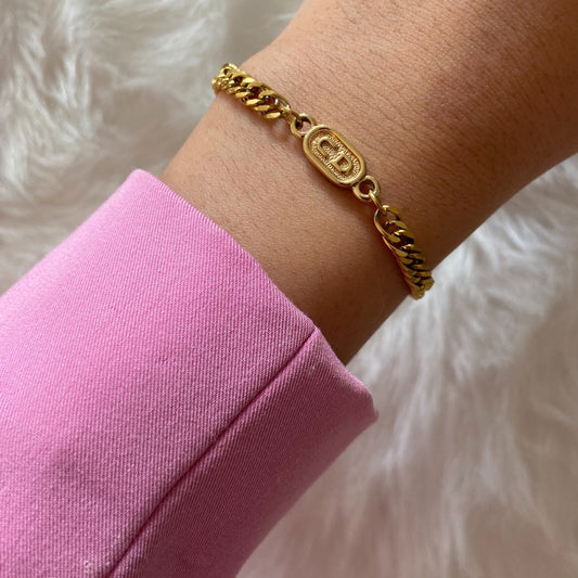 Authentic Mini Dior pendant- Reworked Bracelet
