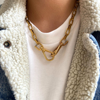 Authentic Prada Double Clasp-Reworked Necklace