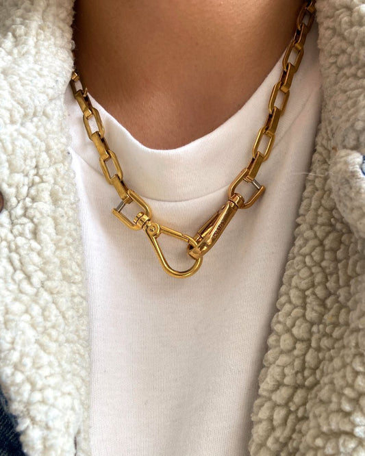 Authentic Prada Double Clasp-Reworked Necklace