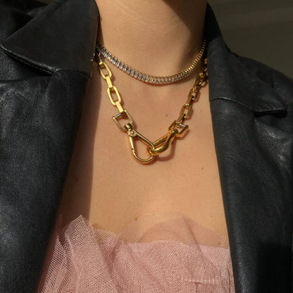Authentic Prada Double Clasp-Reworked Necklace