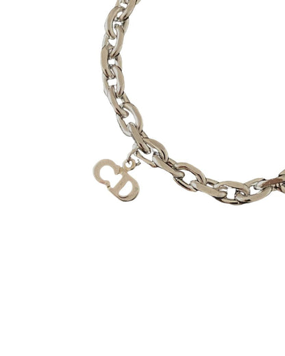 Authentic Silver CD Dior Pendant  Reworked Bracelet